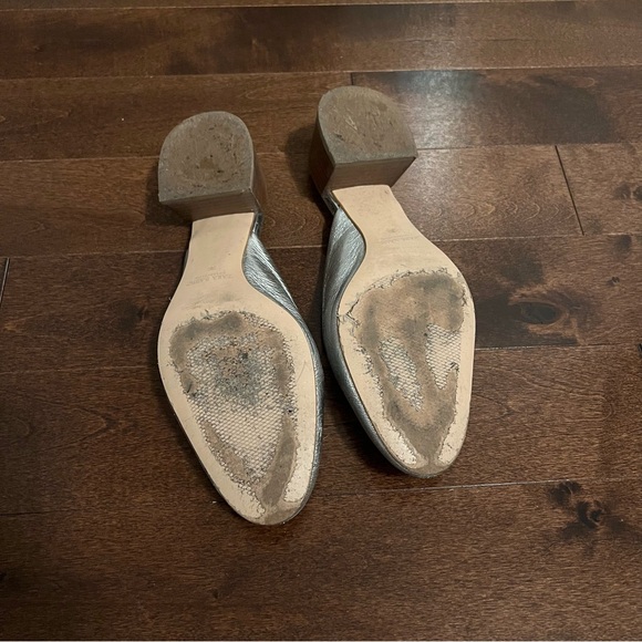 Zara Genuine Leather Silver Mules - Picture 7 of 7